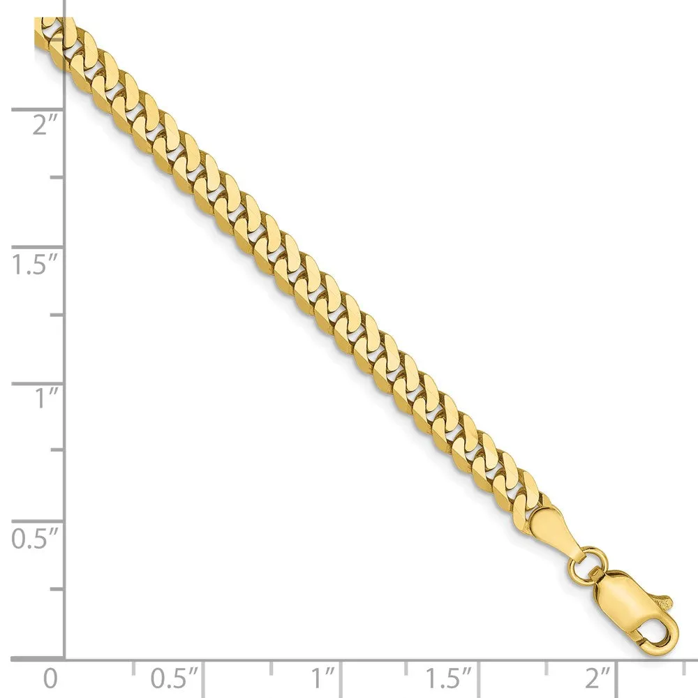 10K 3.9mm Flat Beveled Curb Chain