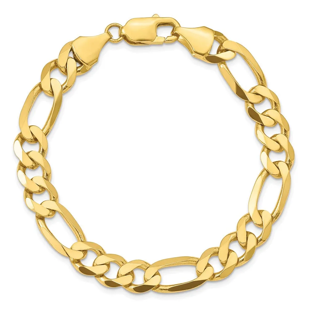 10k 8.75mm Concave Open Figaro Chain