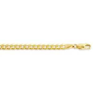 10K Curb Yellow Gold (5.5mm) Men's Bracelet 8.5"