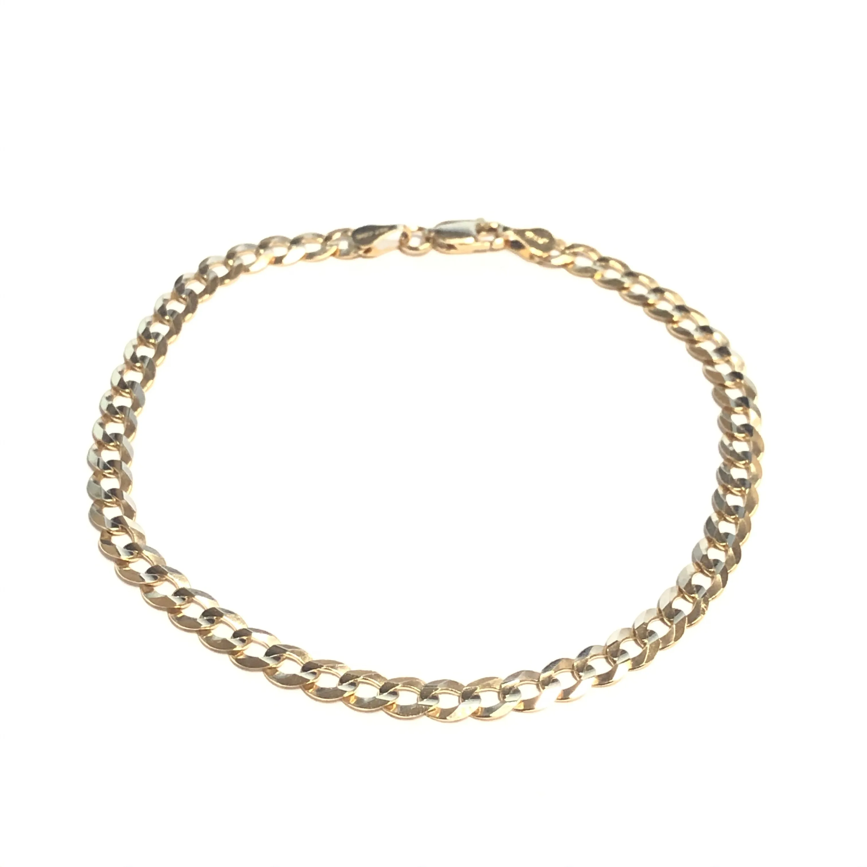 10K Curb Yellow Gold (5.5mm) Men's Bracelet 8.5"