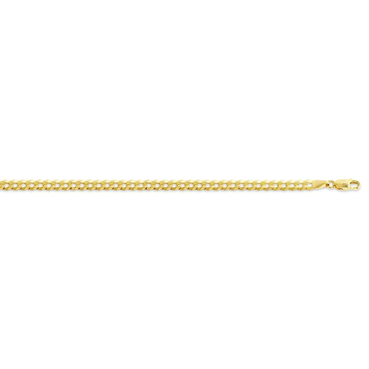 10K Curb Yellow Gold (5.5mm) Men's Bracelet 8.5"