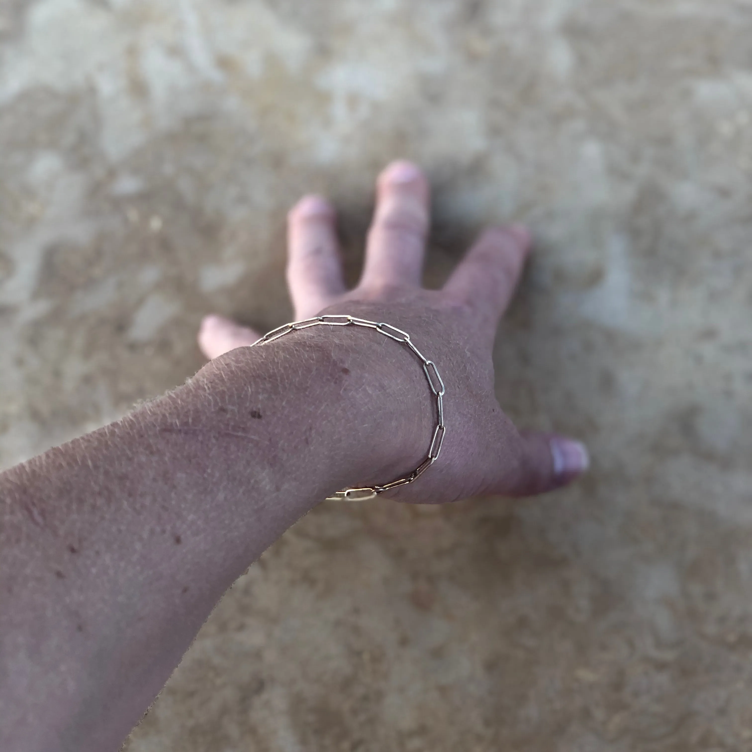 10k handmade chain bracelet