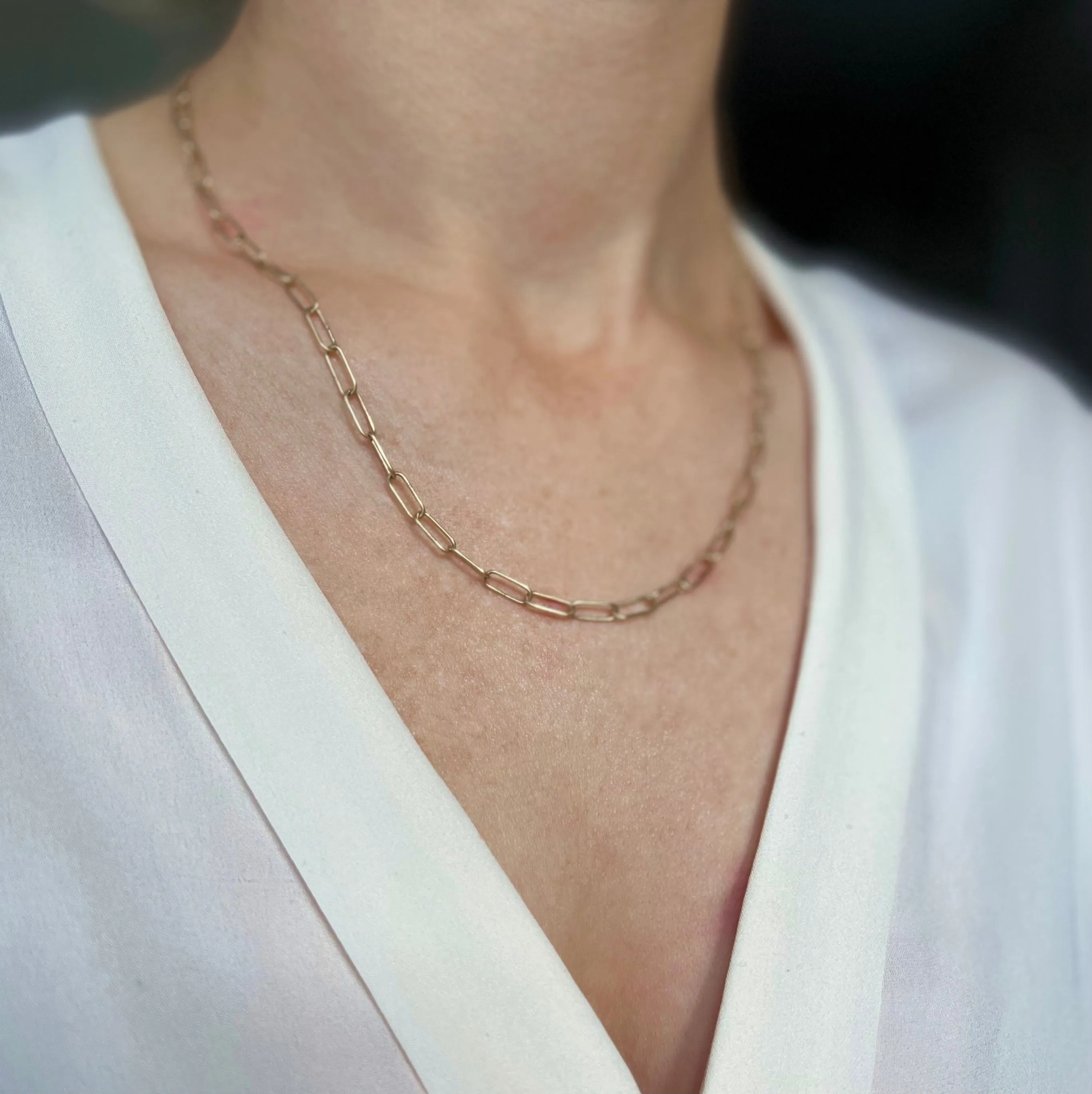 10k handmade chain necklace