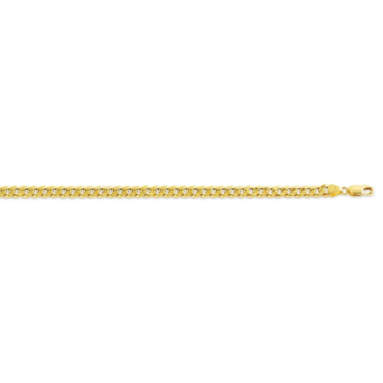 10K Yellow Gold (4.5mm)  Miami Curb Bracelet 8.5"