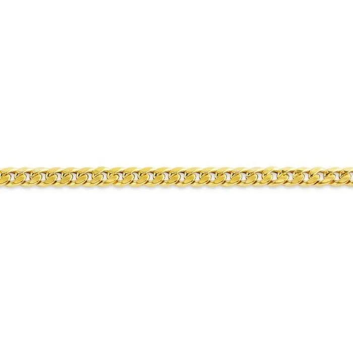 10K Yellow Gold (4.5mm)  Miami Curb Bracelet 8.5"