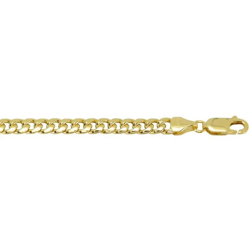 10K Yellow Gold (4.5mm)  Miami Curb Bracelet 8.5"