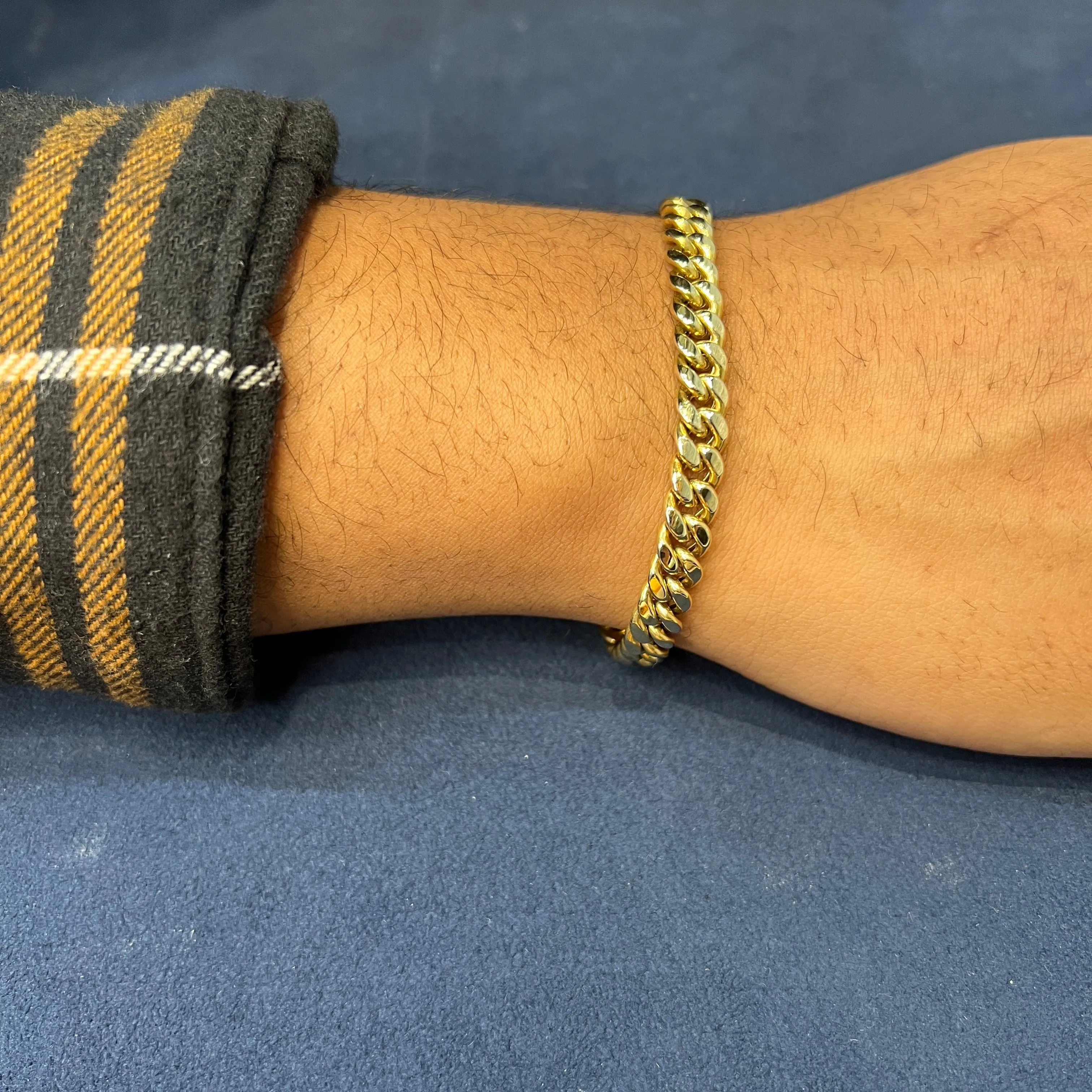 10K Yellow Gold (7.6mm) Miami Cuban Bracelet 8"