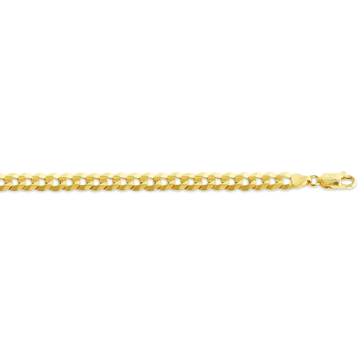 10K Yellow Gold (8mm) Curb Bracelet 8"