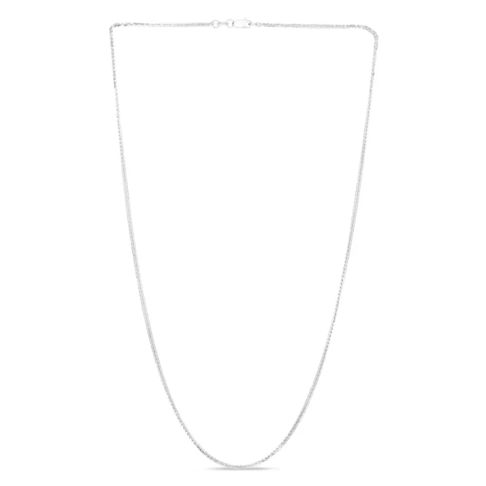 14K Gold 1.8mm Square Wheat Chain