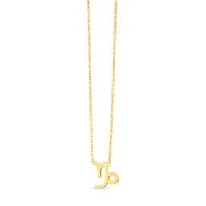 14K Gold Capricorn Necklace