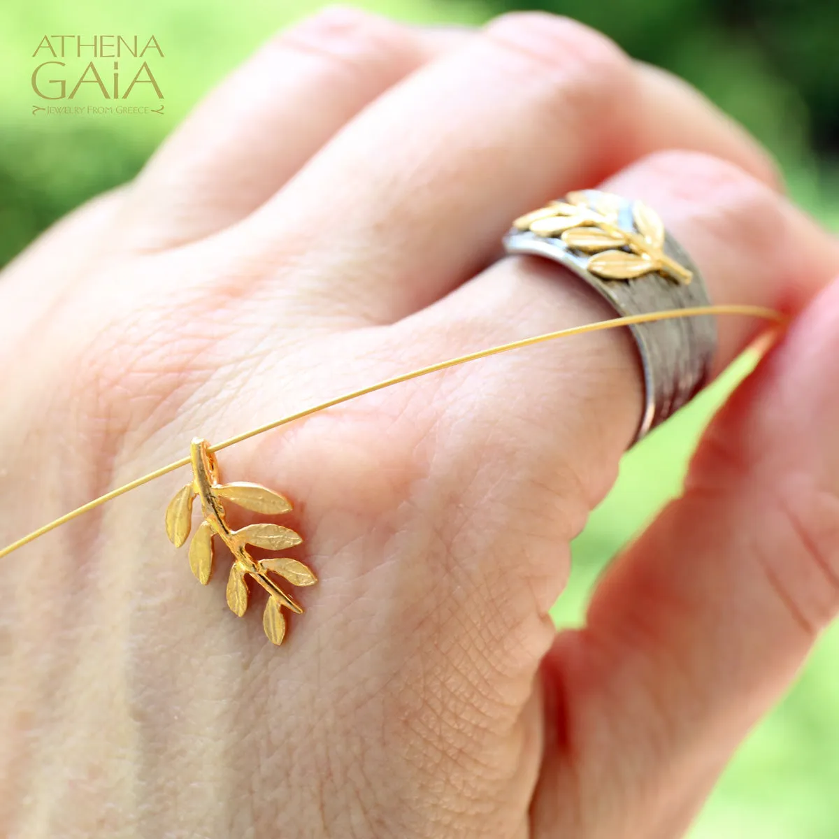 14k Gold Champion Olive Branch Necklace