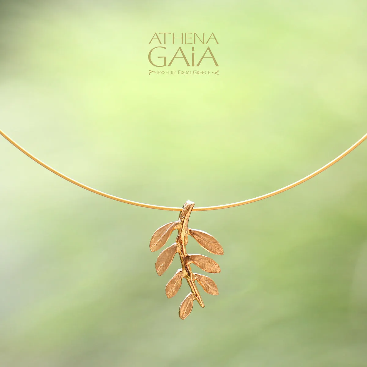 14k Gold Champion Olive Branch Necklace