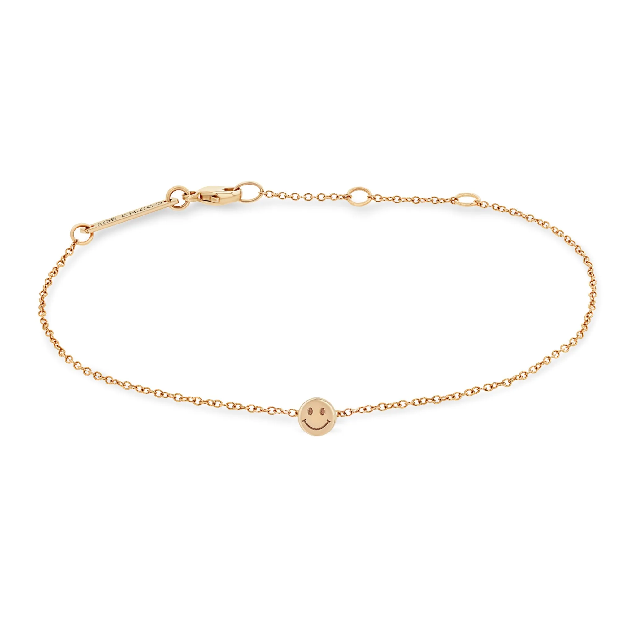 14k Itty Bitty Smiley Face Bracelet