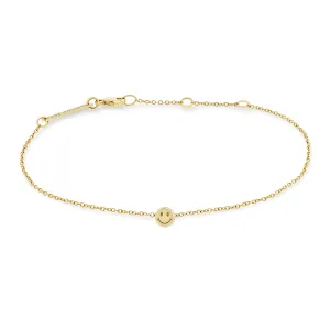 14k Itty Bitty Smiley Face Bracelet