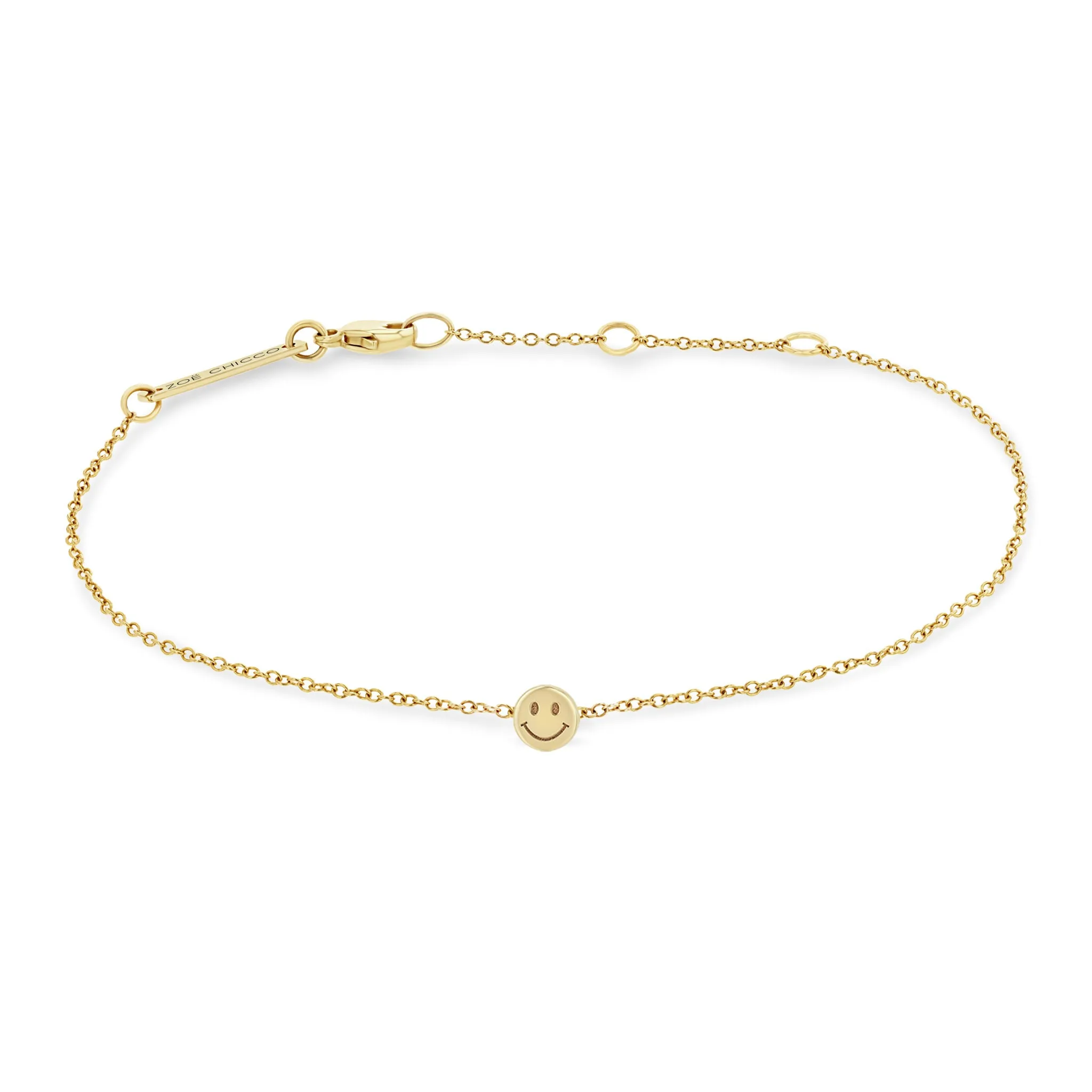 14k Itty Bitty Smiley Face Bracelet