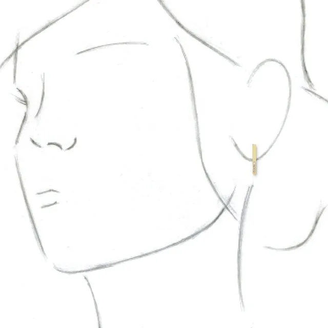 14K Yellow .07 CTW Diamond Geometric Dangle Earrings