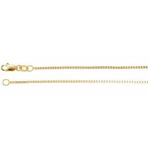14K Yellow 1 mm Box 20" Chain