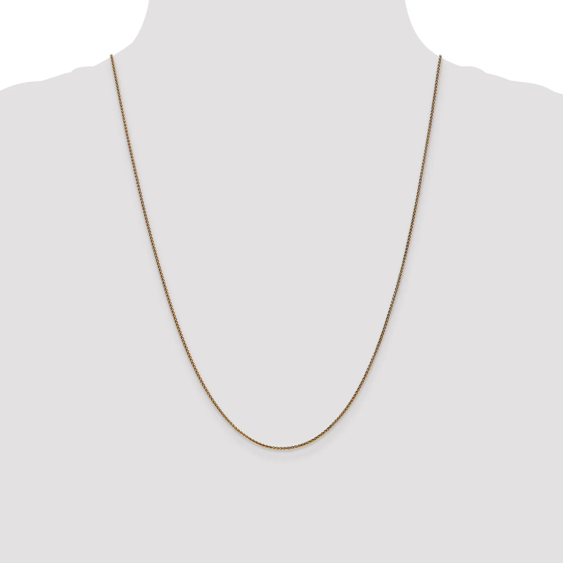 14k Yellow Gold 1.2mm D.C Spiga Chain