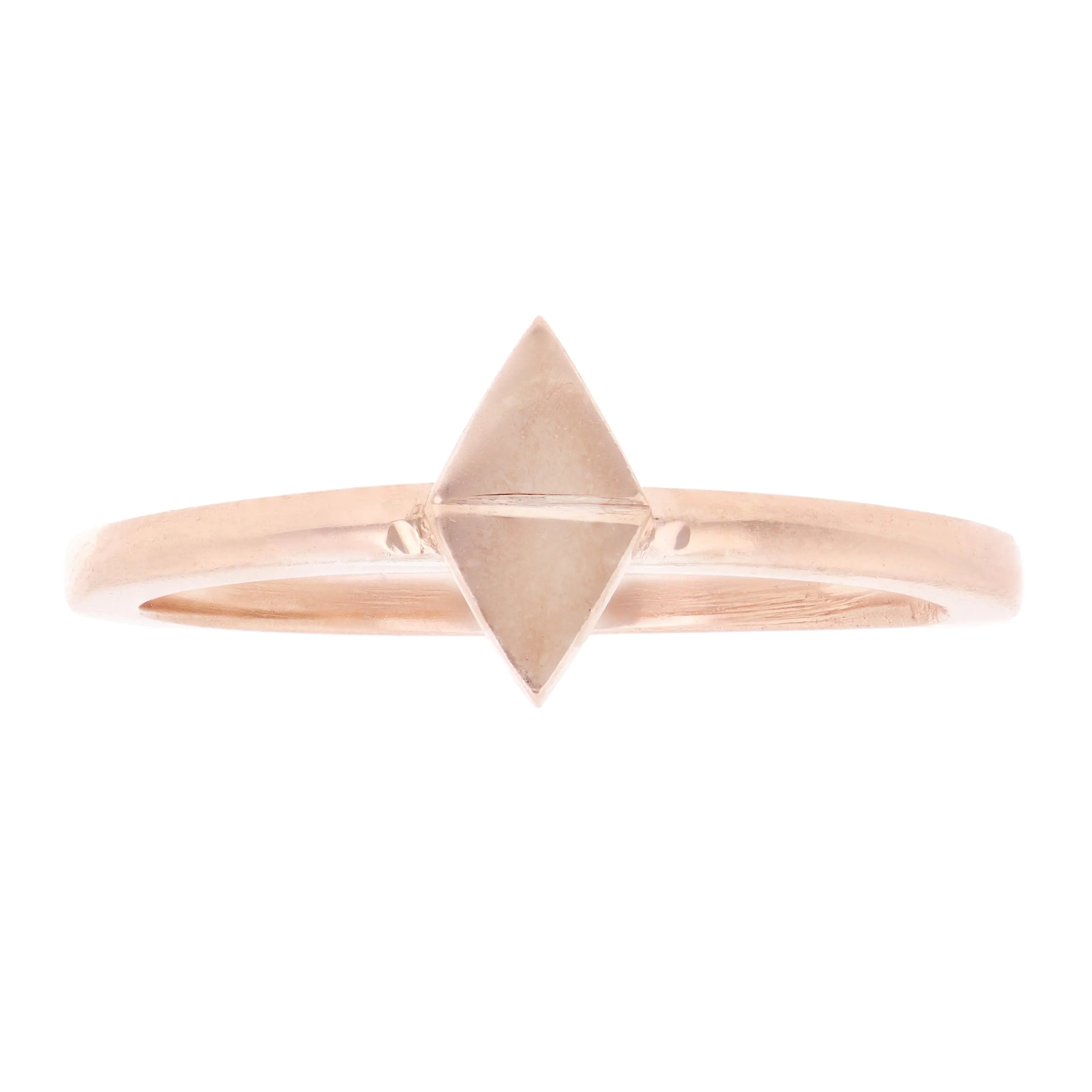 14k Yellow Gold Geometric Triangle Stackable Ring 2.1 grams Size 6.5