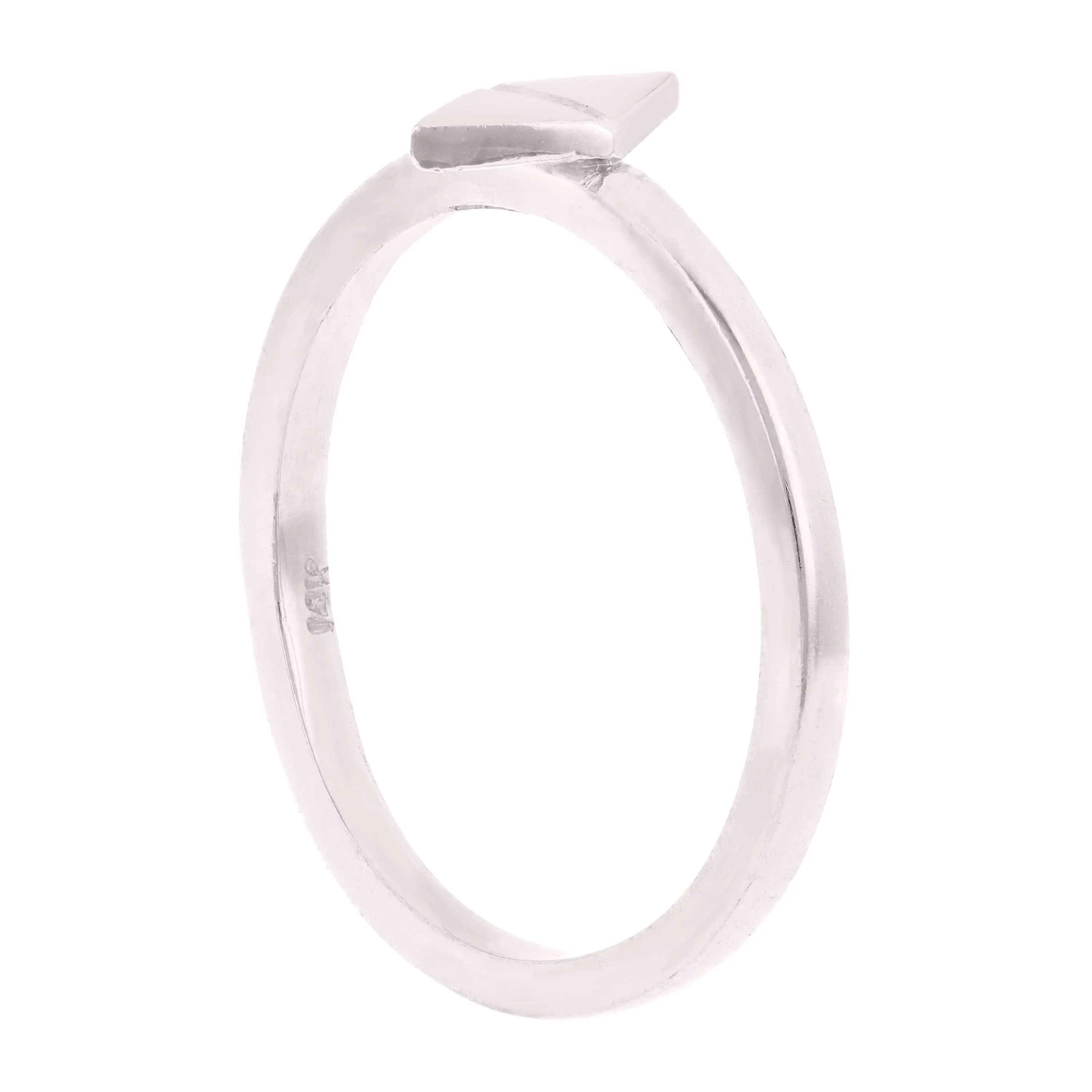 14k Yellow Gold Geometric Triangle Stackable Ring 2.1 grams Size 6.5