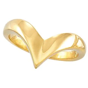 14K Yellow "V" Shank