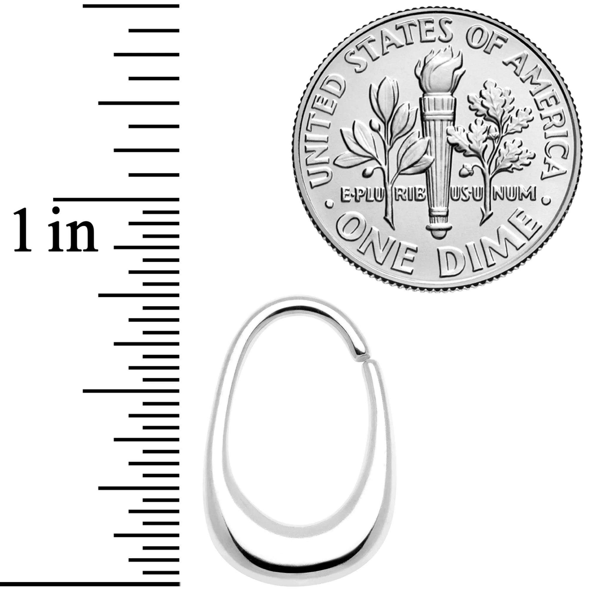 16 Gauge 5/16 Oval Cartilage Tragus Daith