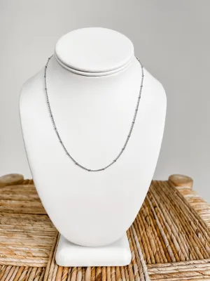 16" Baby Ball Chain Necklace, Silver