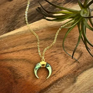 1752 - Abalone Crescent Necklace
