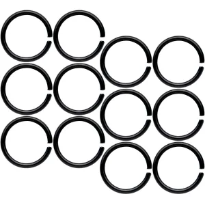 18 Gauge 5/16 Black Anodized Seamless Circular Ring Set of 12