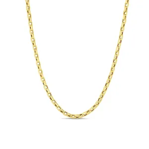 18K FINE GAUGE SQUARE LINK CHAIN NECKLACE - 22″