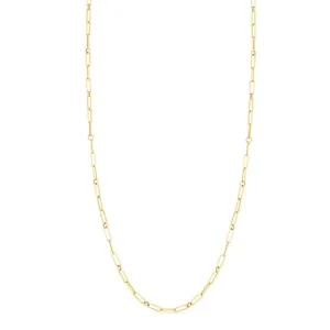 18K FINE PAPERCLIP LINK CHAIN 34"