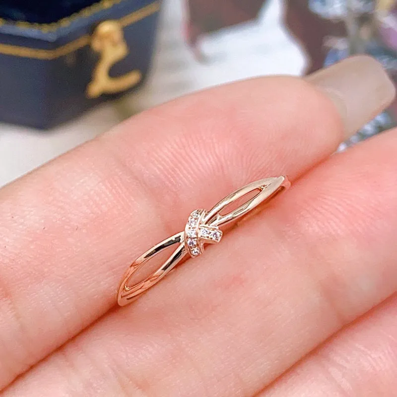 18K Gold Fashion Diamond Ring Exclusively Handcrafted 0.012 Carat Natural Diamond (H-F Color, VS1-VS2 Clarity)