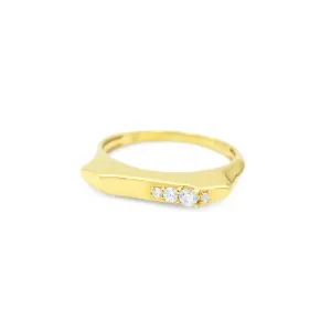 18k Moment Stack Ring (with Diamonds)