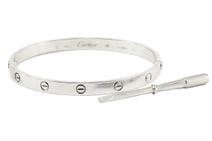 18K White Gold Cartier Love Bracelet Bangle