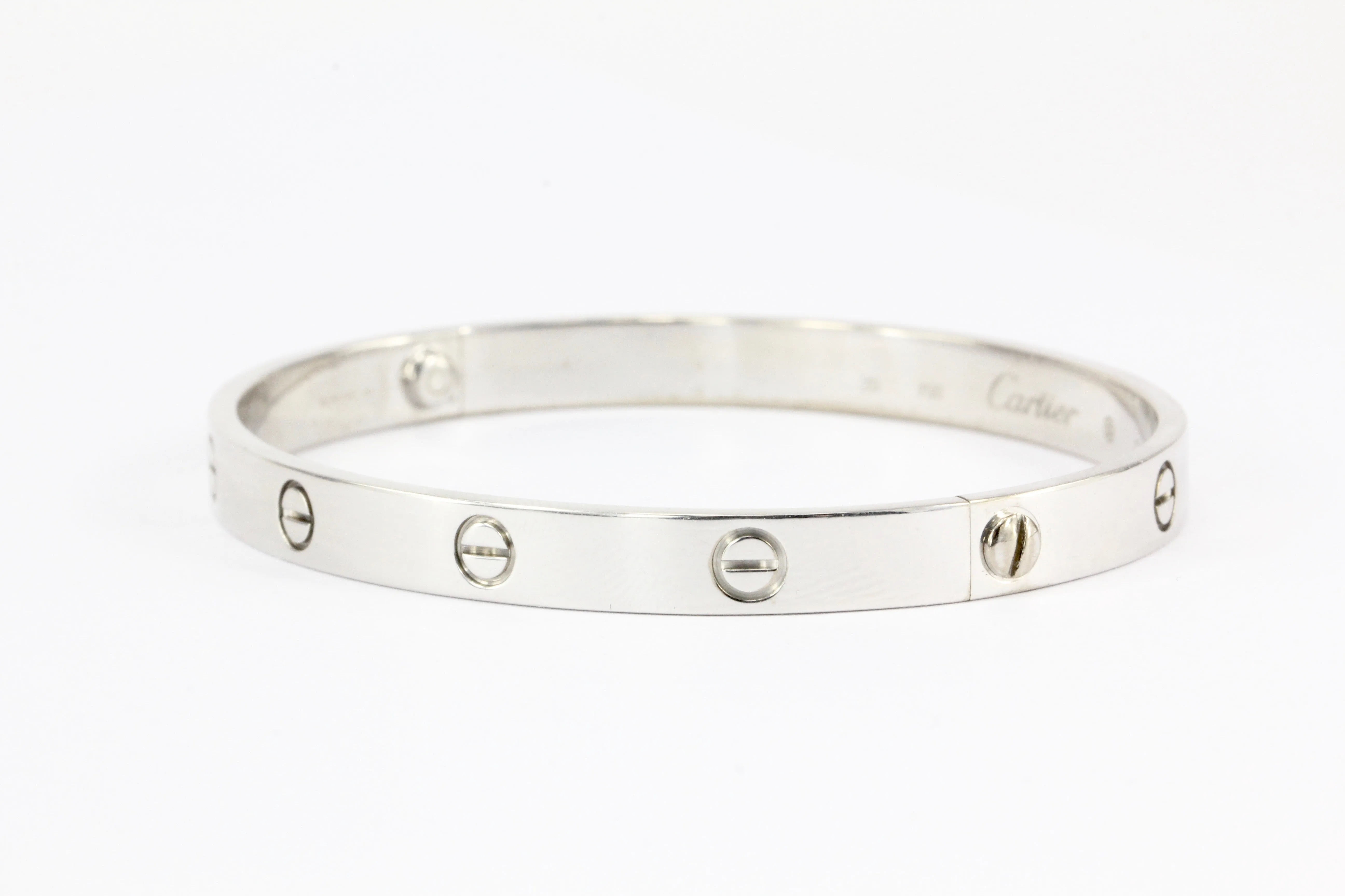 18K White Gold Cartier Love Bracelet Bangle