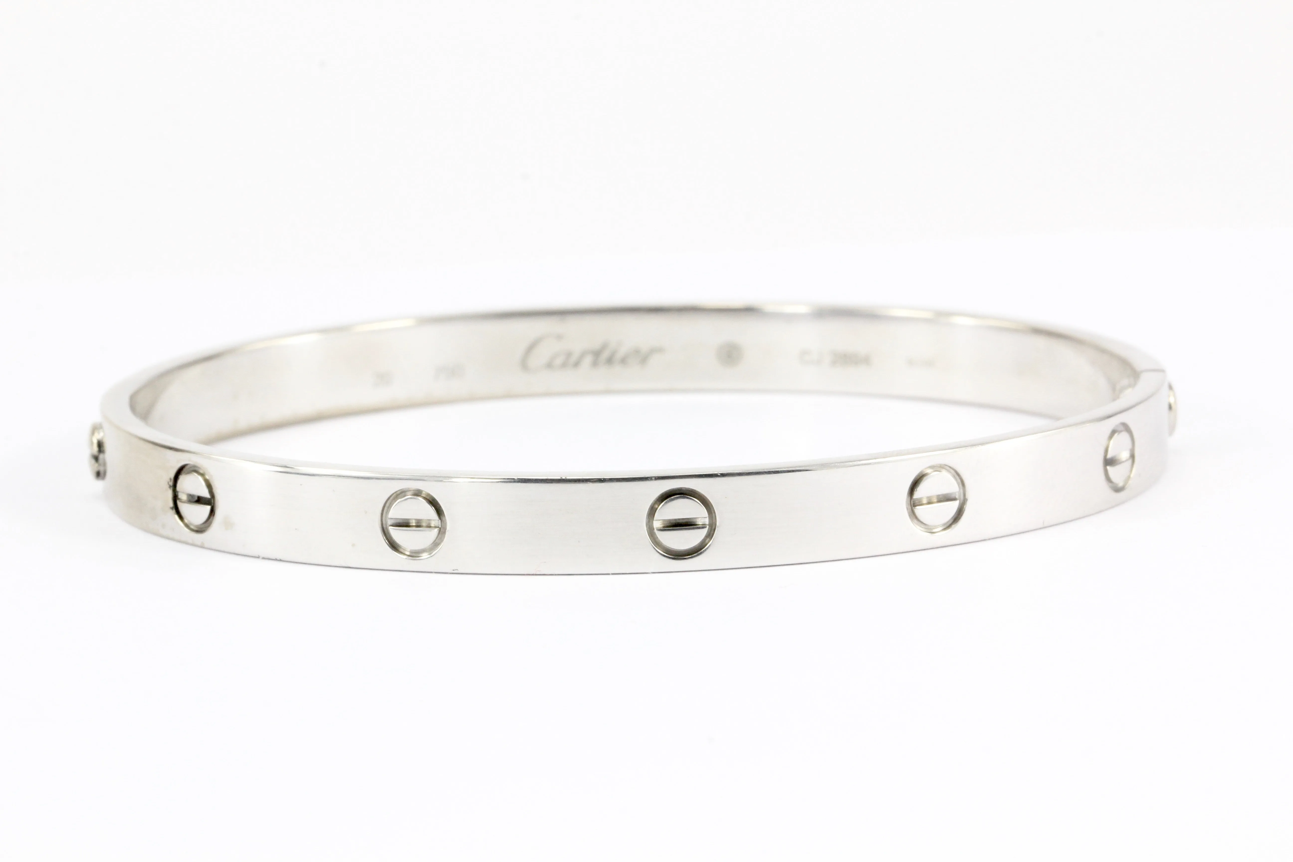 18K White Gold Cartier Love Bracelet Bangle