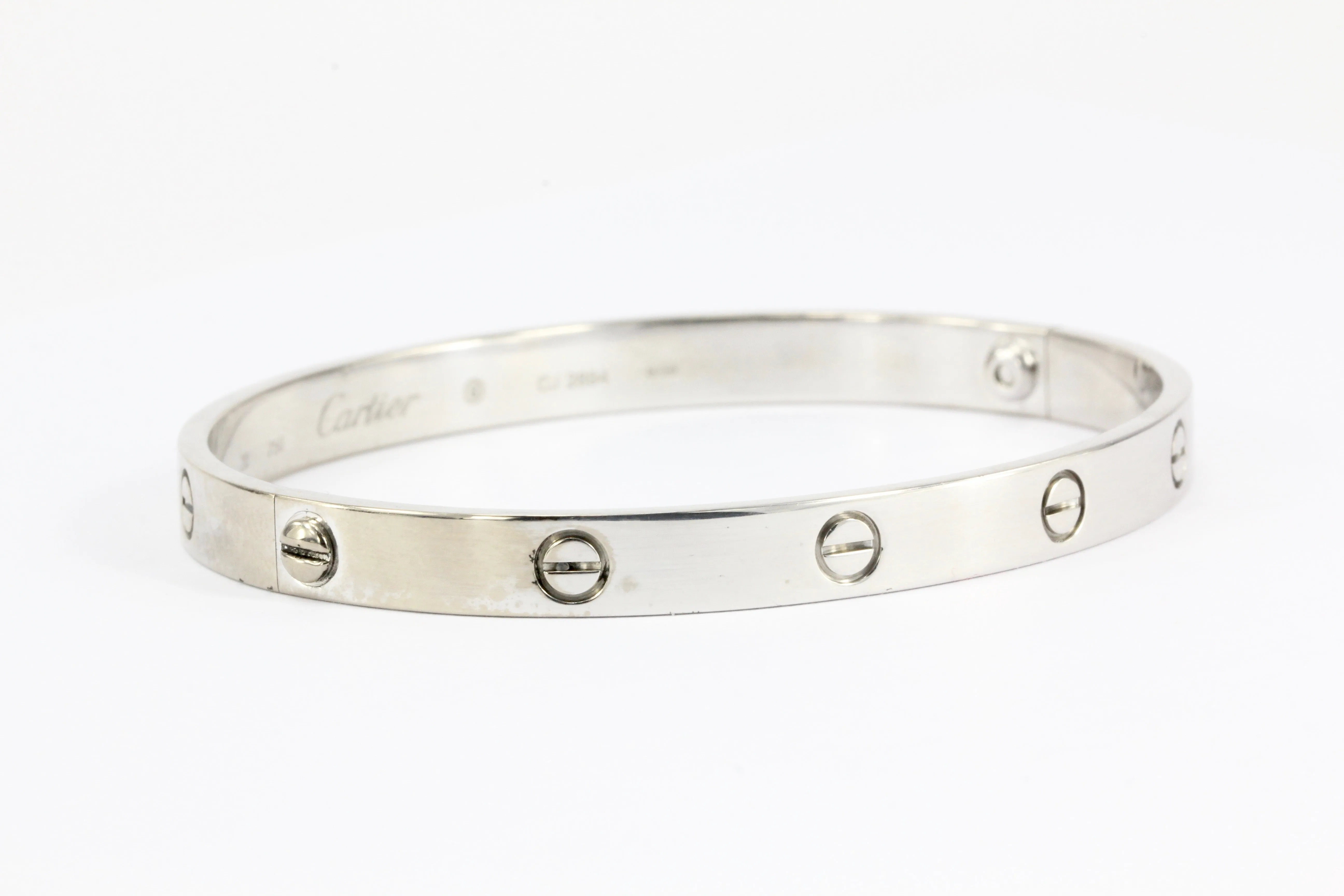 18K White Gold Cartier Love Bracelet Bangle