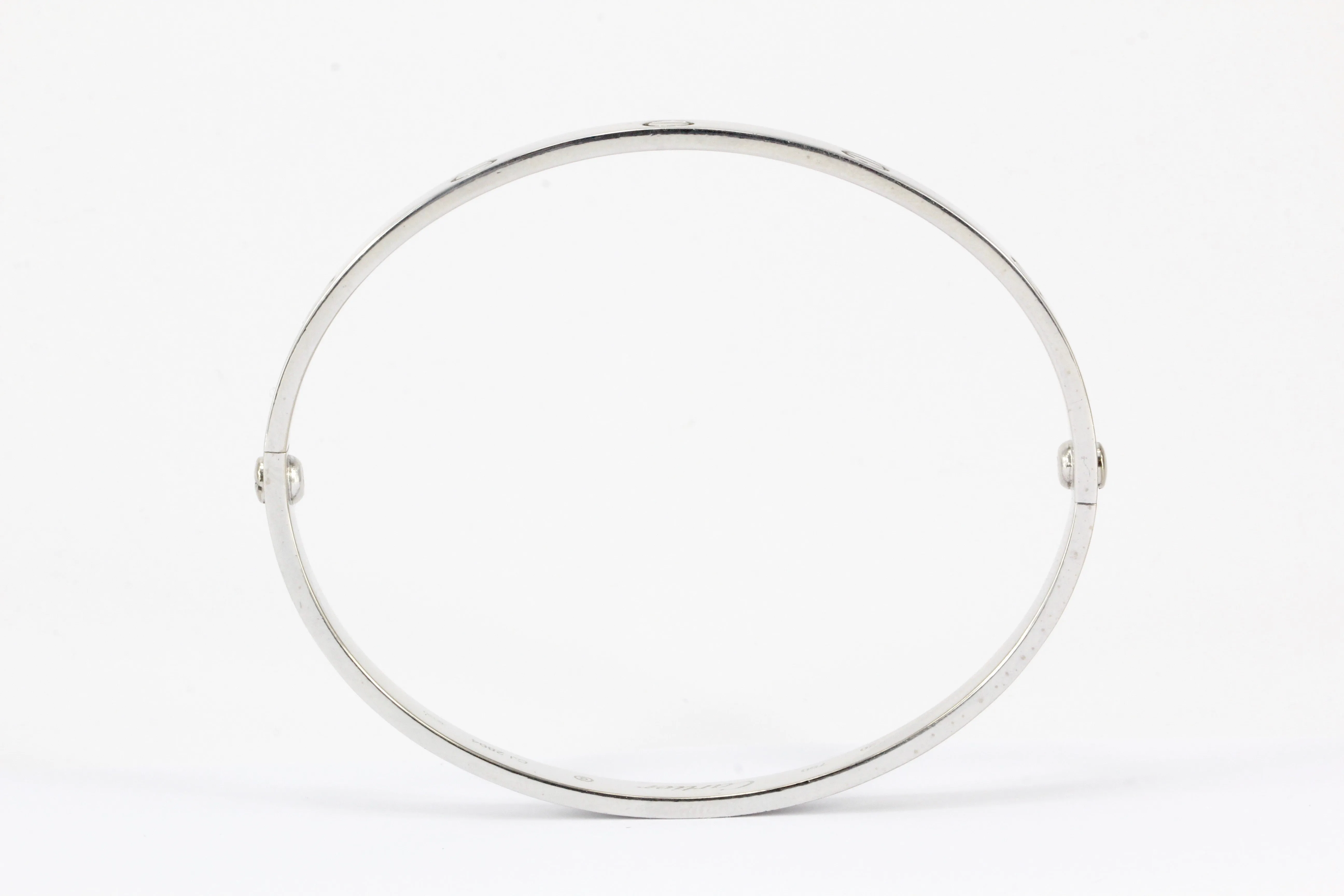 18K White Gold Cartier Love Bracelet Bangle
