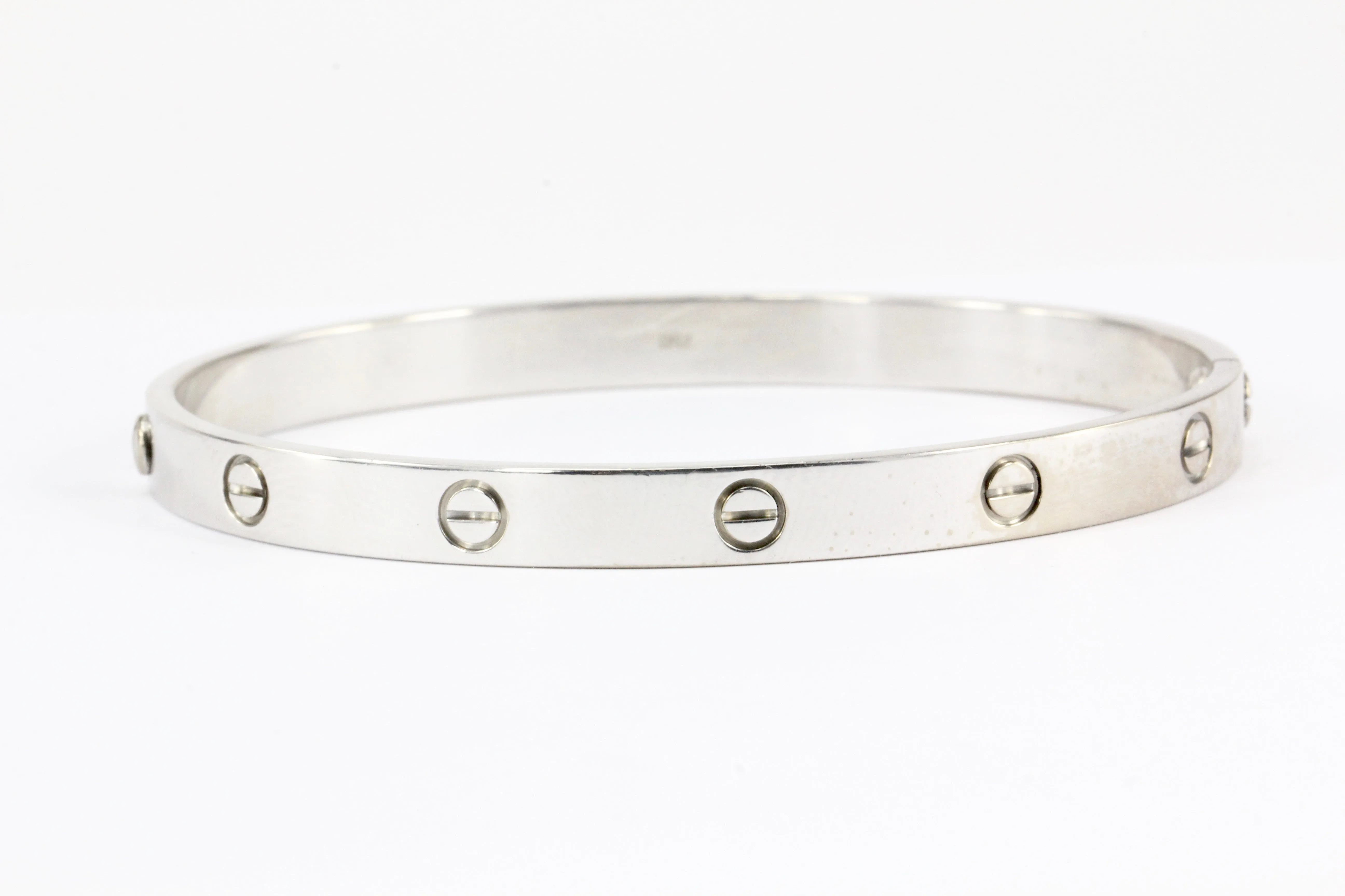 18K White Gold Cartier Love Bracelet Bangle