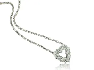 18K WHITE GOLD TINY TREASURES DIAMOND HEART NECKLACE