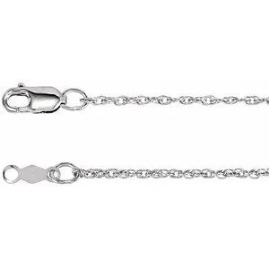 18K Yellow 1.25 mm Rope 18" Chain