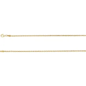 18K Yellow 1.9 mm Wheat 16" Chain