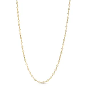 18K YELLOW GOLD DIAMONDS BY THE INCH CONTINUOUS STATION NECKLACE