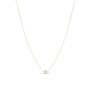 18K YELLOW GOLD DIAMONDS BY THE INCH SINGLE STATION NECKLACE