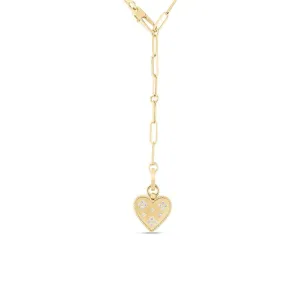 18K Yellow Gold Roberto Coin Venetian Princess Small Heart Medallion Necklace