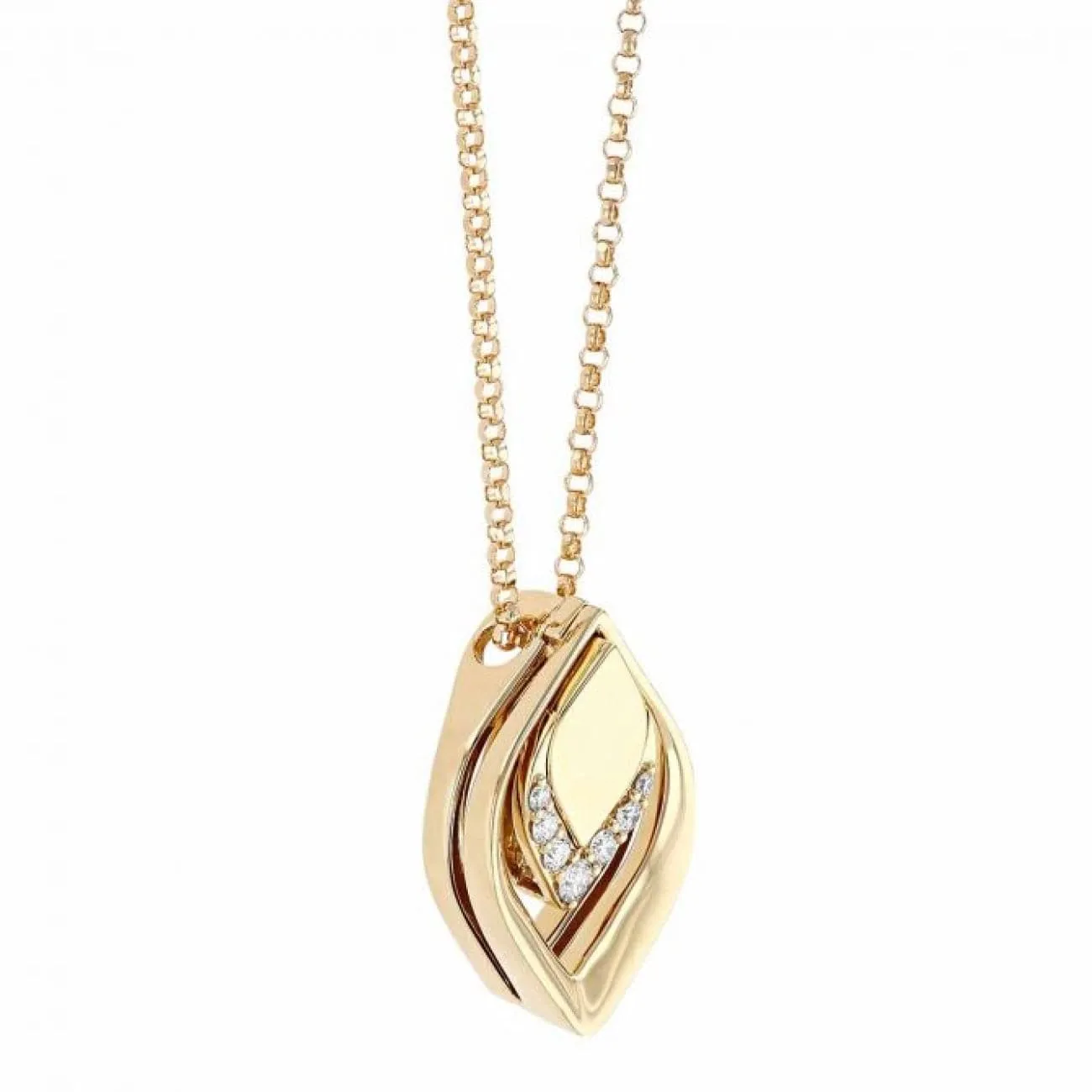 18KT YELLOW GOLD PETAL NECKLACE