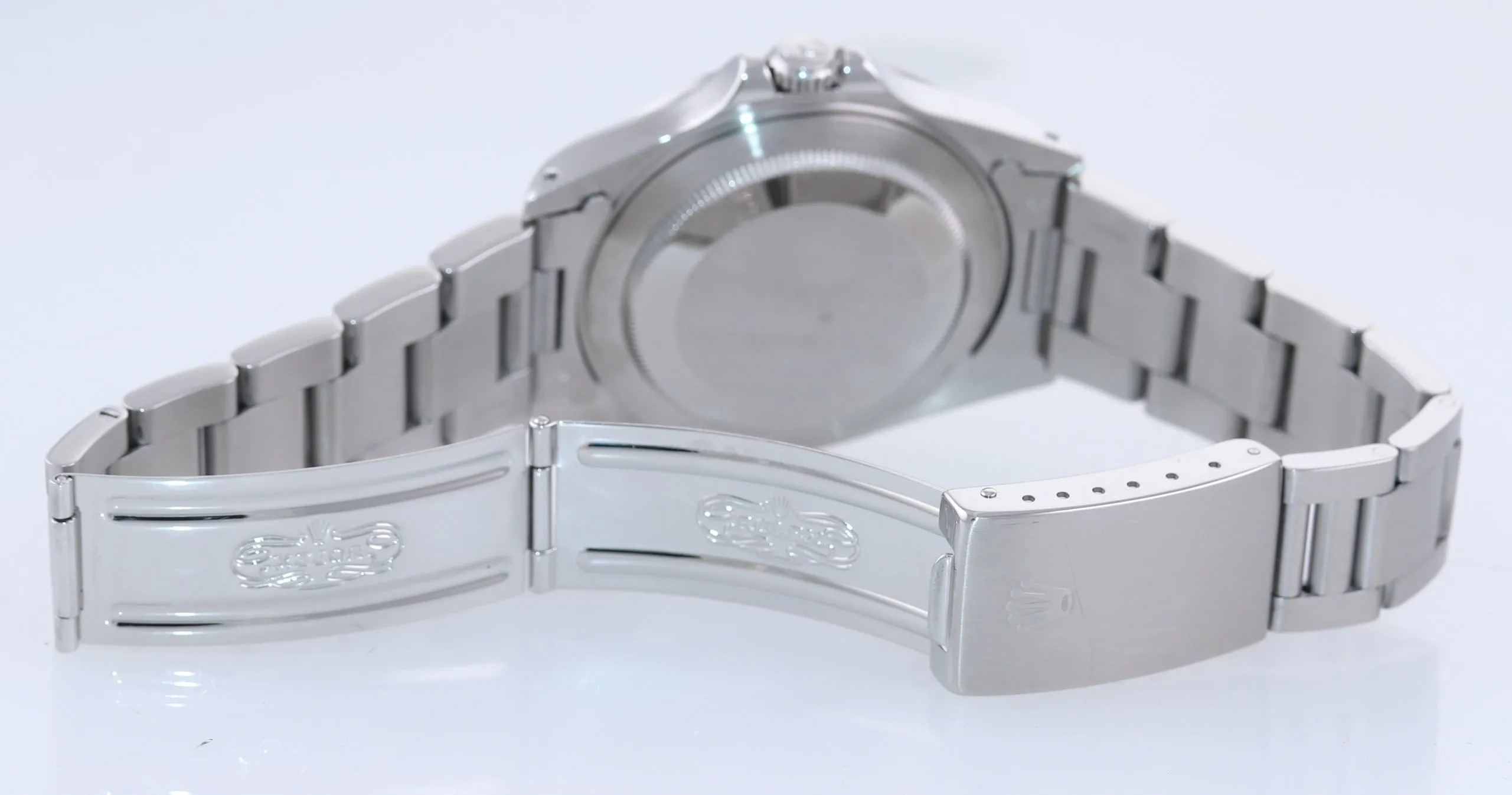 1996 TRITIUM Rolex Explorer II 16570 Stainless Steel Black Dial GMT 40mm Watch