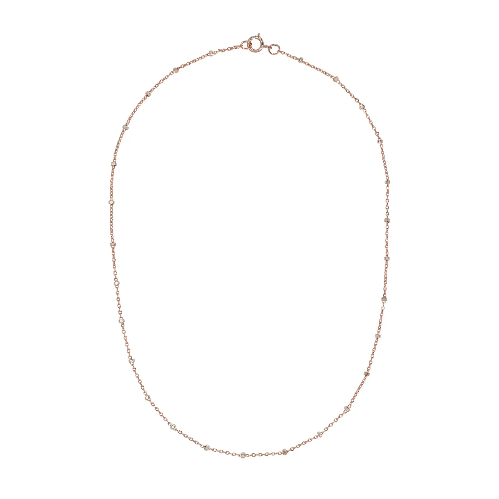 2-Tone Ball Chain Long Necklace