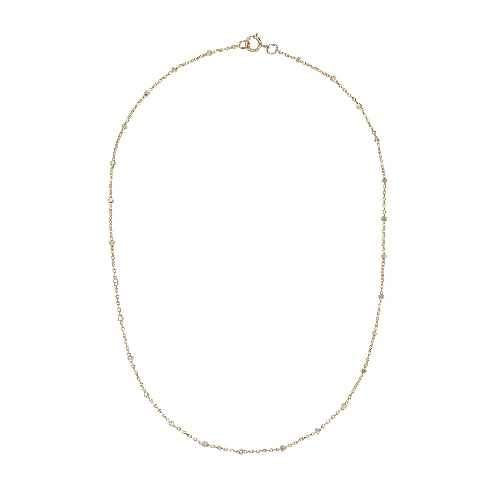 2-Tone Ball Chain Long Necklace