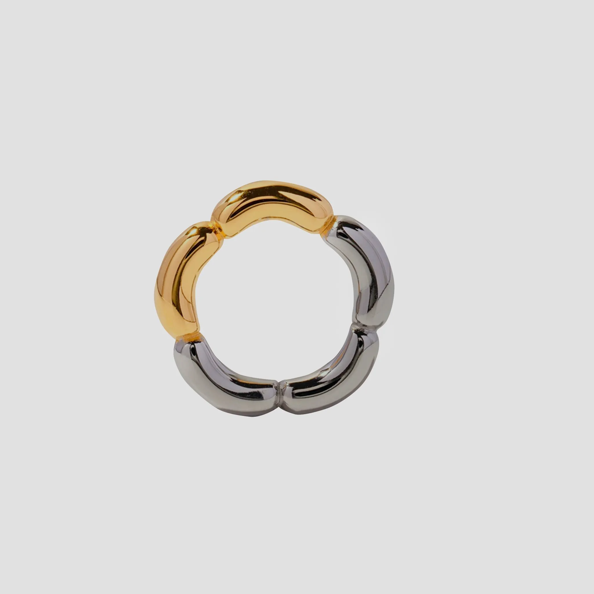 2-Tone Geometric Floral Ring